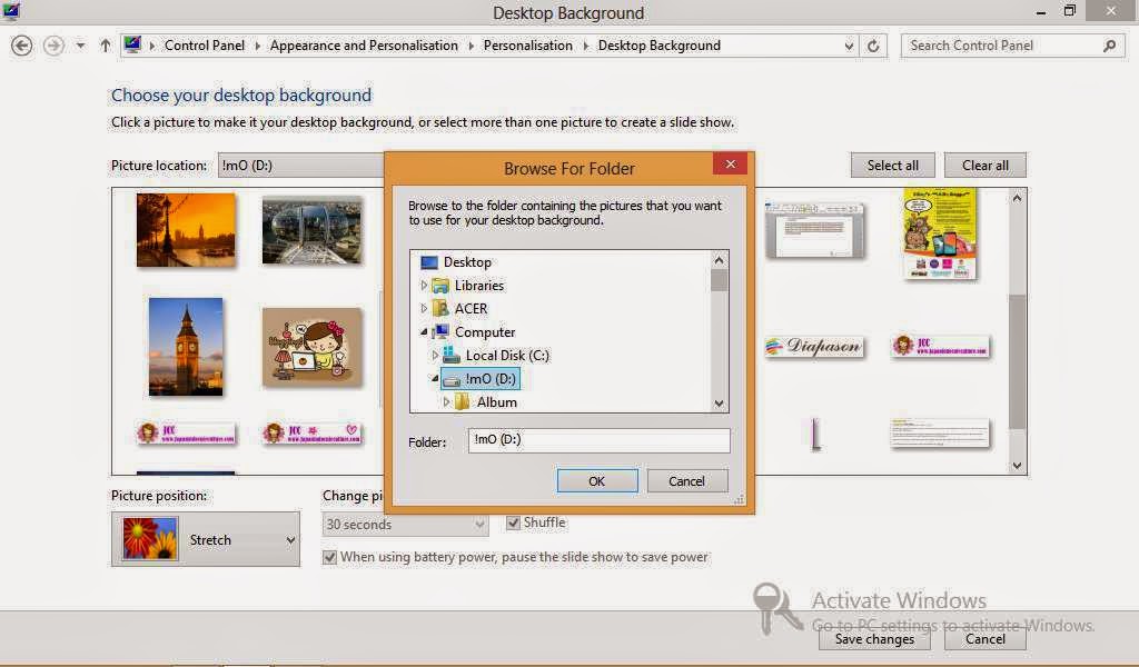 Cara Mengganti Gambar Wallpaper di Windows 8