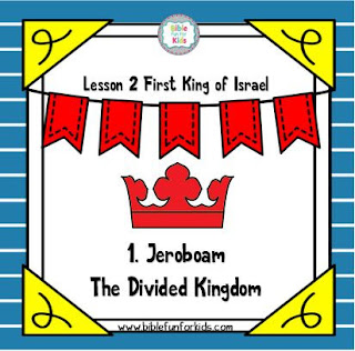 Kings in the Old Testament series with lesson and free printables & more #Biblefun #OTBiblelesson https://www.biblefunforkids.com/2019/01/2-king-jeroboam.html