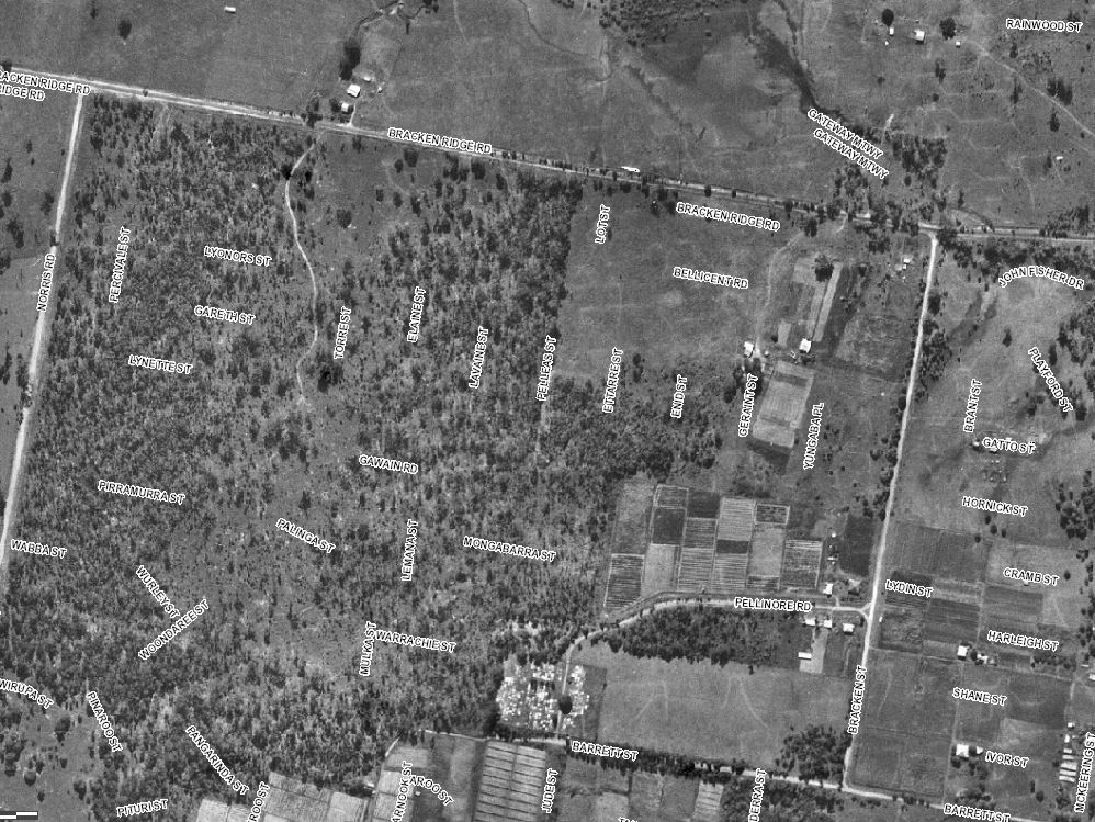 The History of Bracken Ridge b.2 Some maps of the farms lands 1946 in