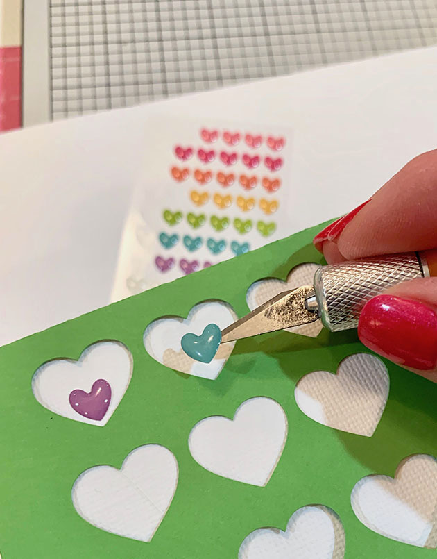 Valentine's Day or St. Patrick's Day Photo Box with hearts