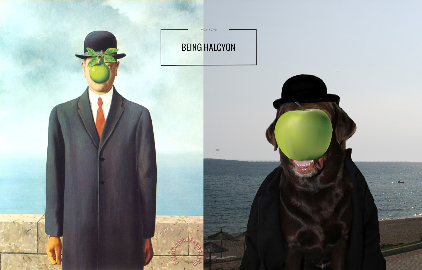 Famous paintings' recreations Being halcyon