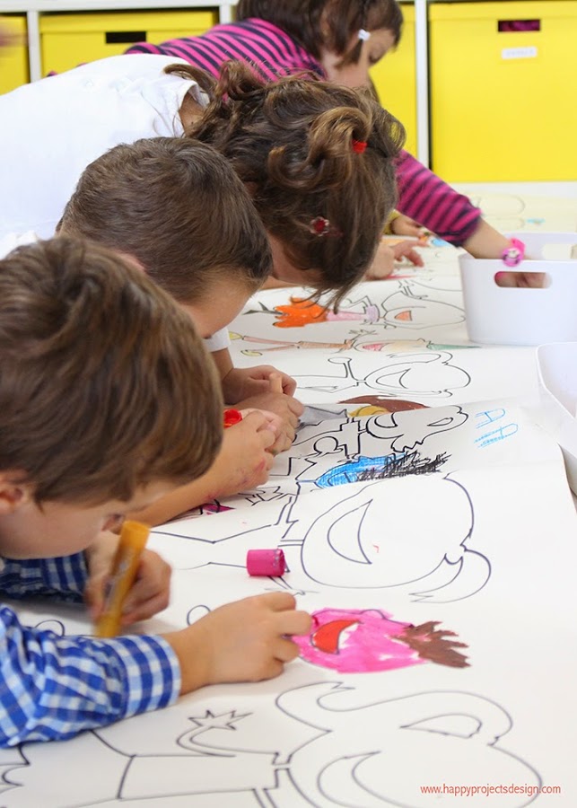 Manualidades: pancarta de amiguitos