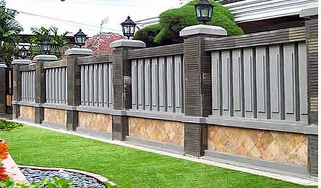 Contoh Pagar Tembok Batu Alam Minimalis Design Rumah Terkini