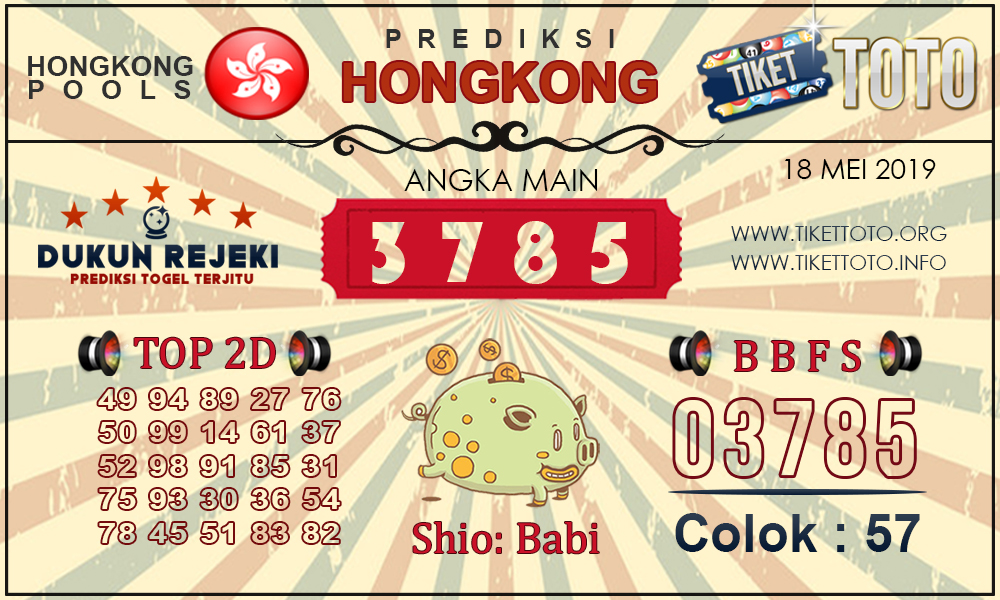 Prediksi Togel HONGKONG TIKETTOTO 18 MEI 2019