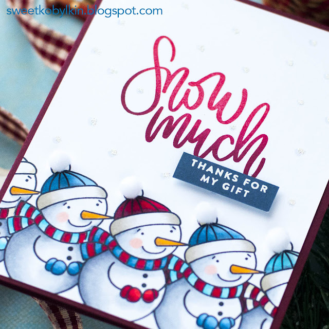 Winter Thank You Card with Masking