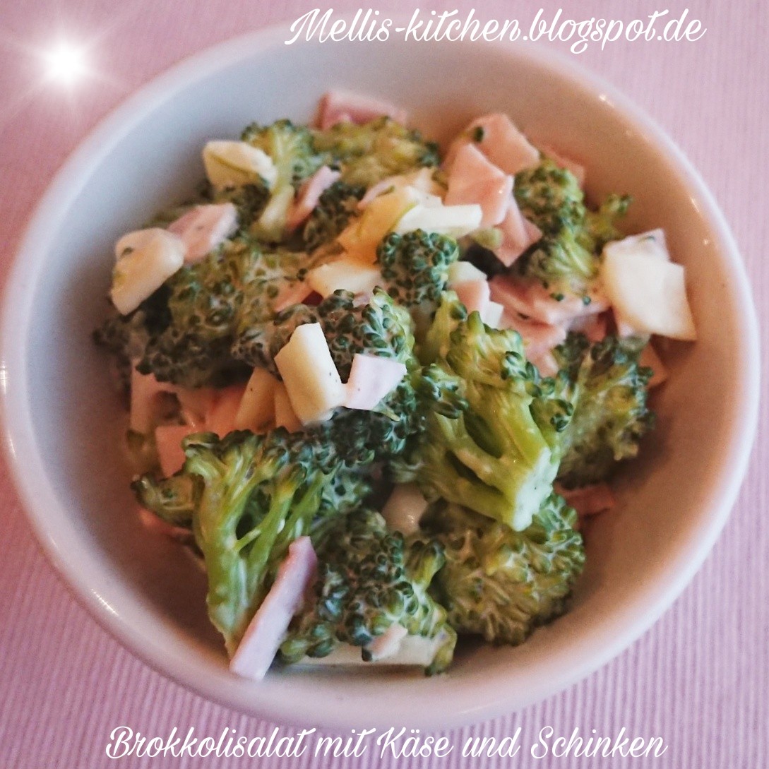 Melli's Kitchen - Lecker zum Erfolg: Brokkolisalat mit Käse und Schinken Melli's Kitchen - Lecker zum Erfolg: Brokkolisalat mit Käse und Schinken