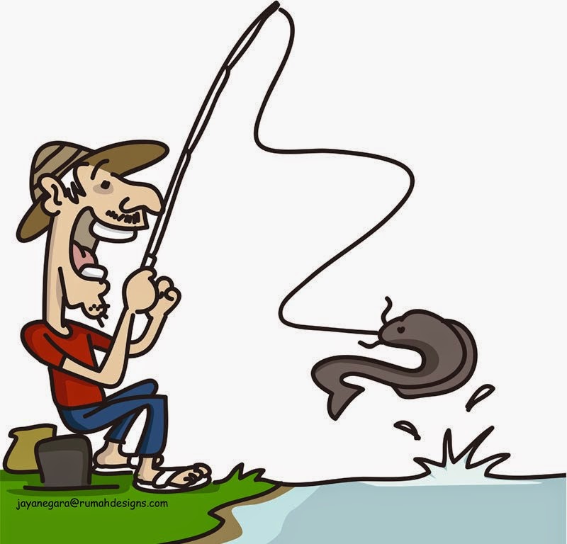 Mewarnai Gambar Orang Memancing Warna Key