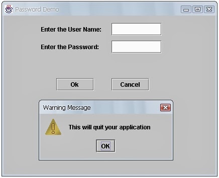 The JOptionPane in Java Swing