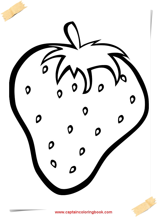 fruits and vegetables strawberry coloring pages coloring page