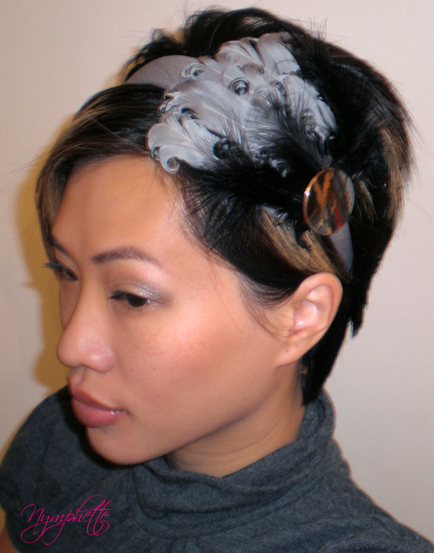 Cool Feathered Headband Hairstyle For Girls