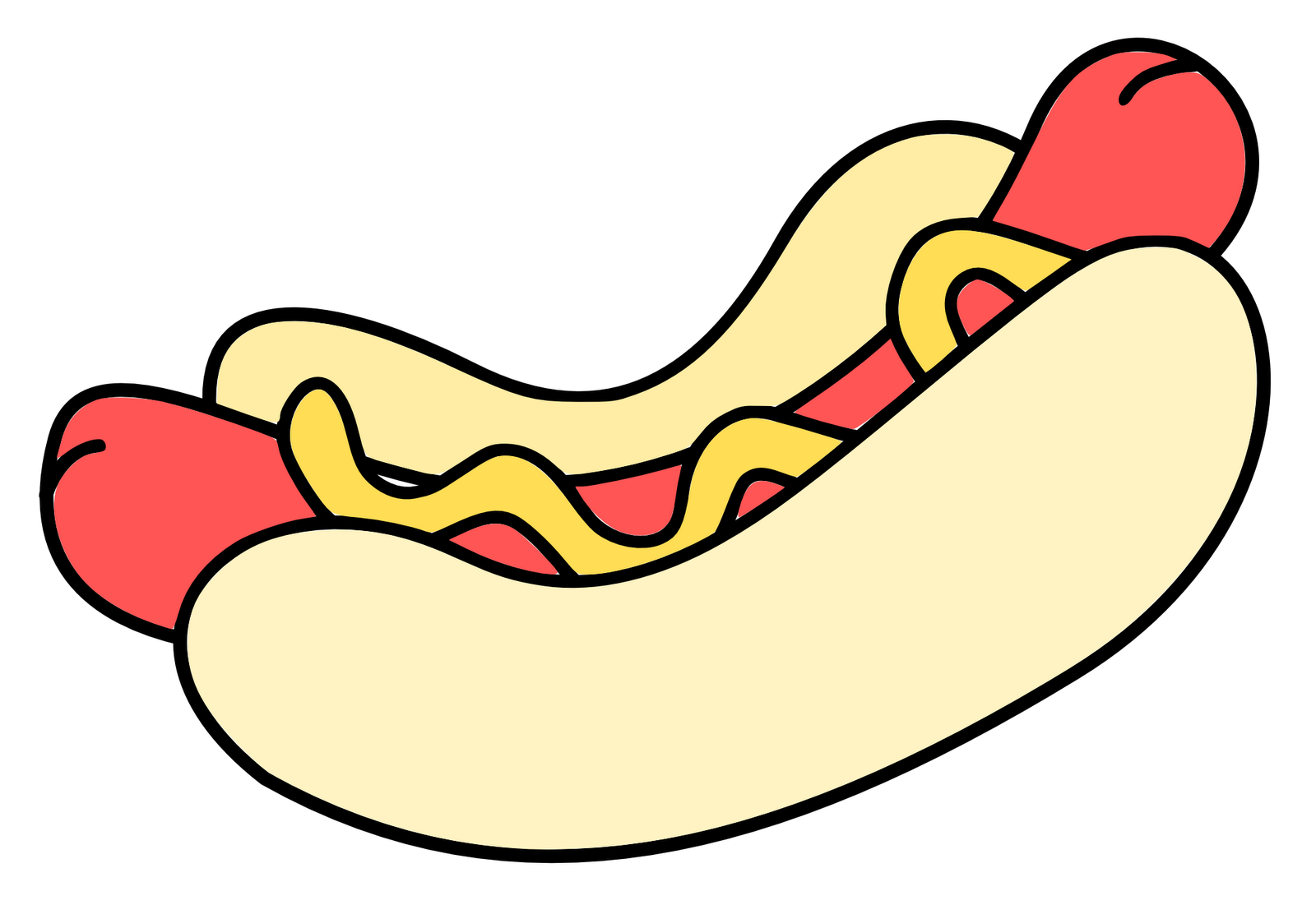 free black and white hot dog clipart - photo #14