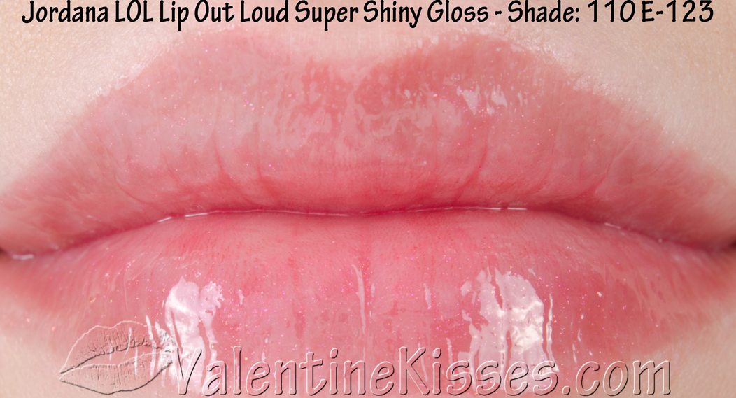 Valentine Kisses: Jordana LOL Lip Out Loud Super Shiny Gloss in GR8, ASAP,  BTW, E-123, BFF - swatches, pics, review