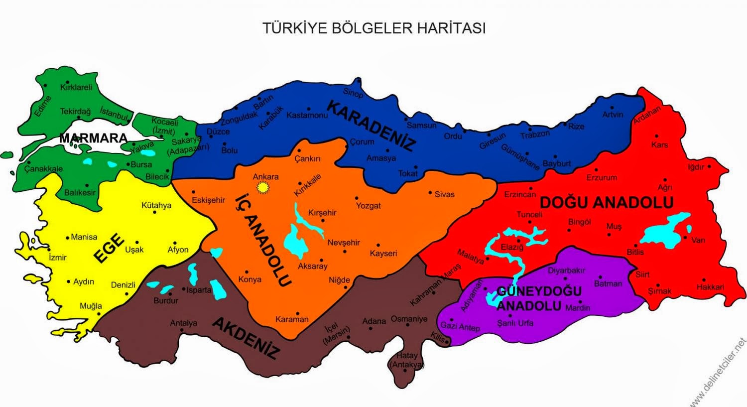 volkan ataş: Türkiye Bölgeler Haritası