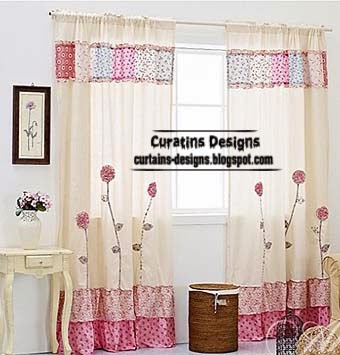 Sew chintz curtains, pink curtain for girls room