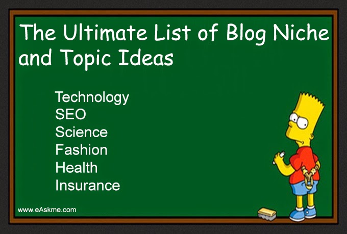 The Ultimate List of Blog Niche and Topic Ideas : eAskme