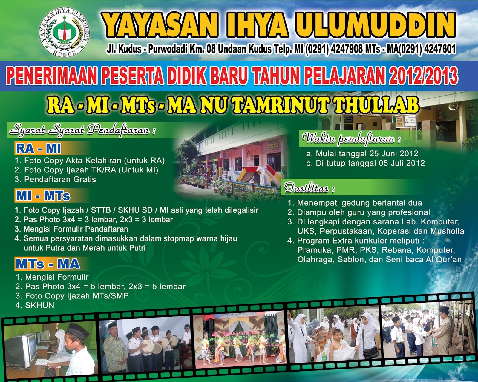 Spanduk Penerimaan Siswa Baru Yayasan - desain banner kekinian