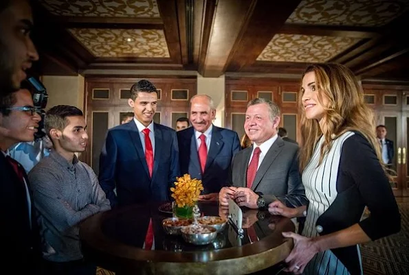 King Abdullah and Queen Rania met with Jordan's Olympics team