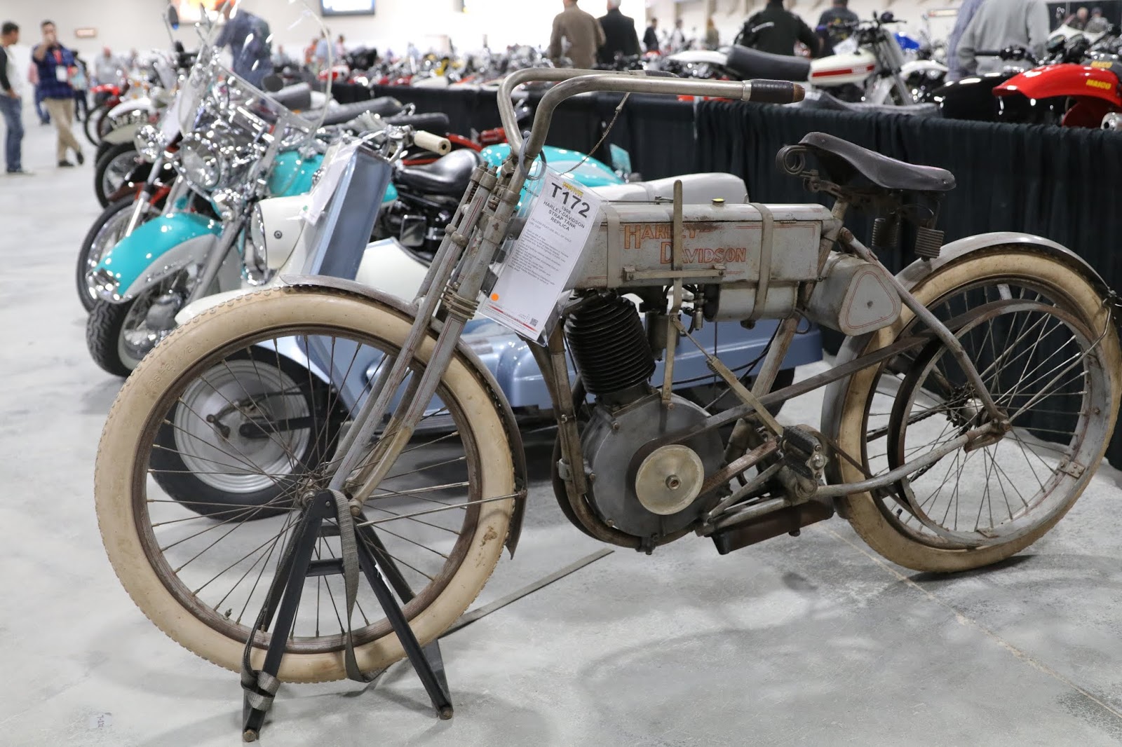 OldMotoDude: 1908 Harley-Davidson Strap Tank Replica sold ...