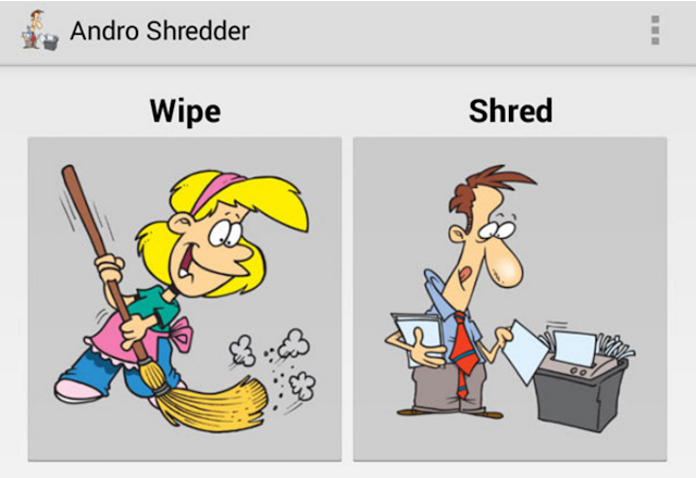 برنامج Andro Shredder لحذف الملفات نهائيا على اندرويد