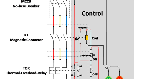Rangkaian Dol Direct On Line Starter Motor 3 Ph Wiring