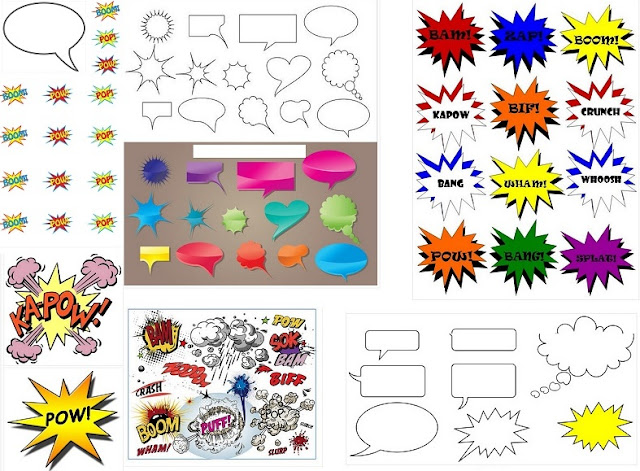 Comic: Globos de Diálogo para Imprimir Gratis. Comic: Globos de Diálogo para Imprimir Gratis.