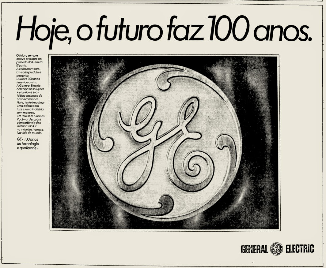 General Electric - GE.  os anos 70; propaganda na década de 70; Brazil in the 70s, história anos 70; Oswaldo Hernandez;