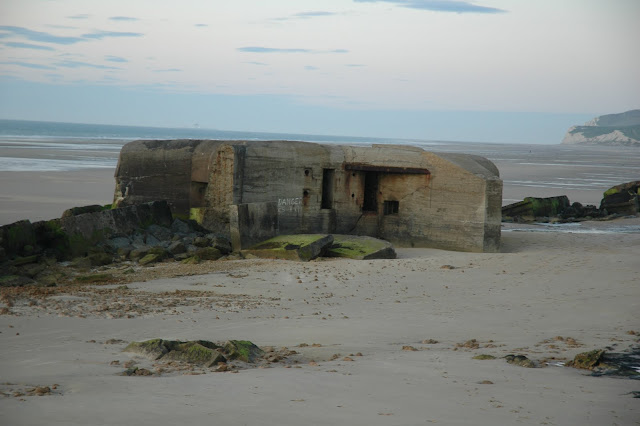 Atlantic Wall bunkers on the Wissant beach, Nord-Pas-de-Calais – France ...
