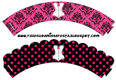 Despedida de soltera: imprimibles gratuitos. Para wrappers = bases de cupcakes