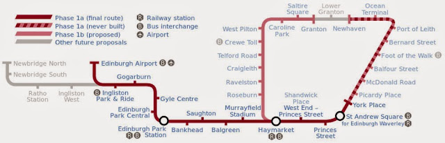 Edinburgh Tramway map