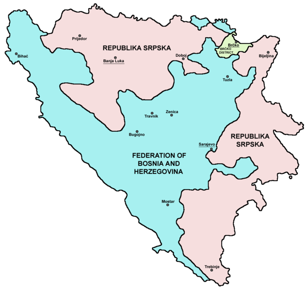 Pembagian wilayah administratif Bosnia dan Herzegovina
