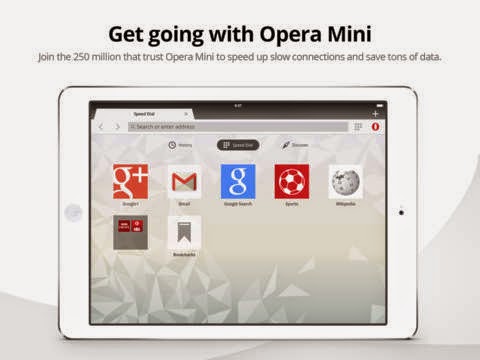 Browser web Opera Mini l'app si aggiorna alla vers 10.0.1