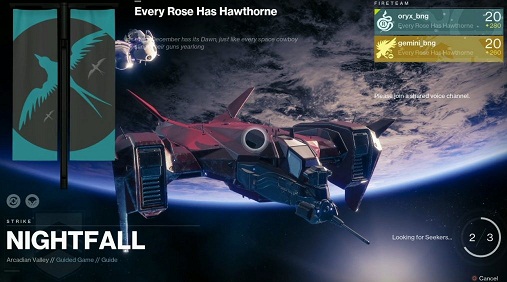 Matchmaking for nightfall