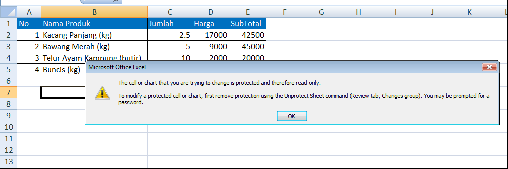 Belajar Excel November 2012