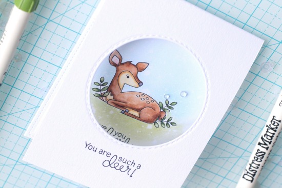 Deer Cards by April Guest Designer Svetlana Pavlova | Deer Friend Stamp Set by Newton's Nook Designs #newtonsnook #handmade