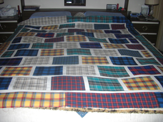 Patra's Place of Stitching and Vintage Linens: Tartan quilt top finished.
