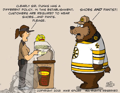A cartoon by Mike Spicer bruins cartoons hockey coffee