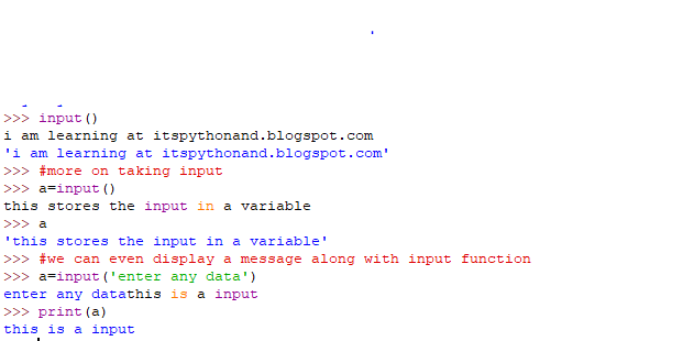 using print and input function in python3 in different ways