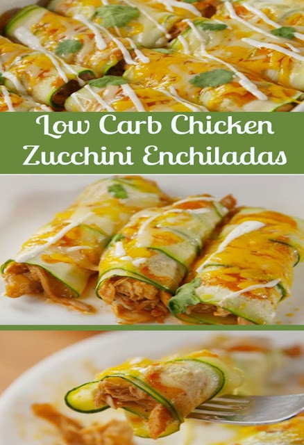 Chicken Zucchini Enchiladas – Low Carb Recipe Chicken Zucchini Enchiladas – Low Carb Recipe