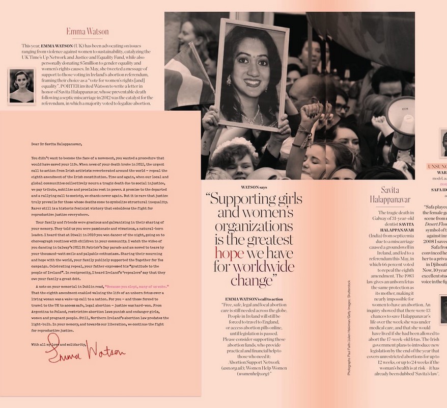 Emma Watson Updates Emma Watson wrote an open letter to Savita