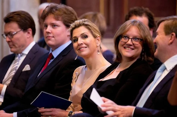 King Willem-Alexander, Queen Máxima and Princess Beatrix, Prince Constantijn of the Netherlands attended the Praemium Erasmianum Foundation Erasmus Prize 2015 ceremony at the Royal Palace