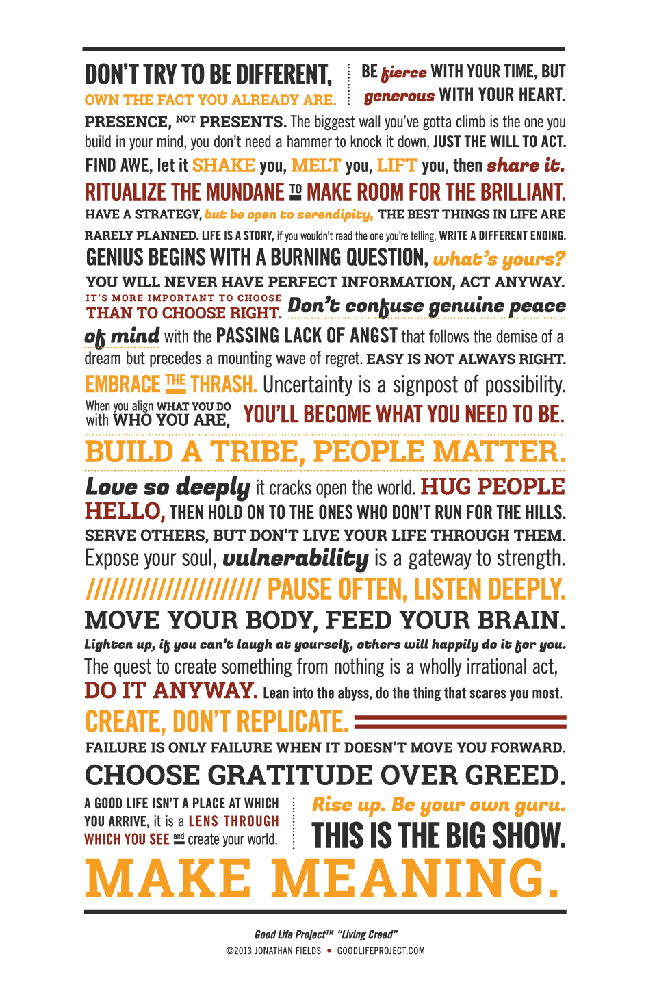 Green Team Gazette Good Life Project Podcast, Living Creed, & the