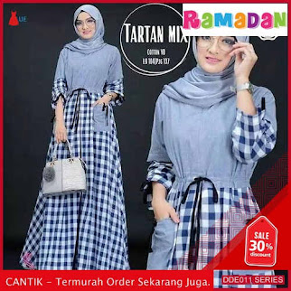DDE011G65 Gamis Abaya Hanum Jubah Lebaran Bordier 2019 Merak BMGShop