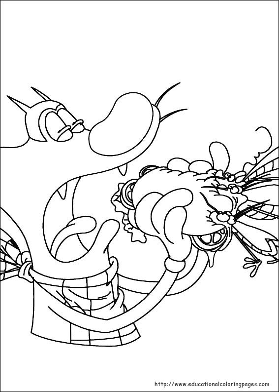 oggy and the cockroaches coloring pages | Coloring Draw