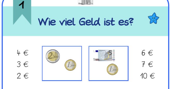 Geld kennenlernen klasse 1