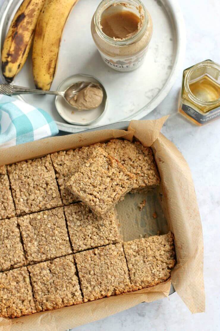 Banana & Peanut Butter Flapjacks A Cornish Food Blog Jam and