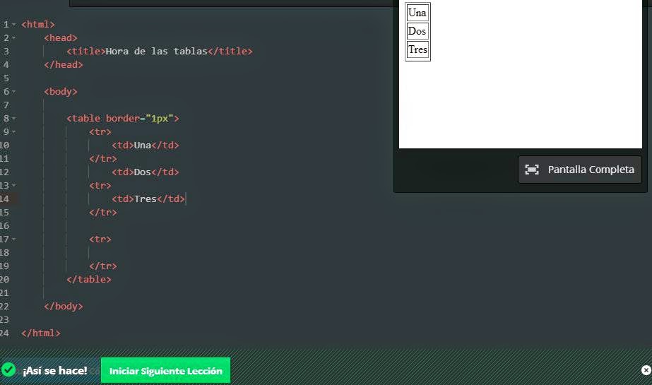 Aprendiendo a Programar Creando una Tabla en HTML Las Celdas