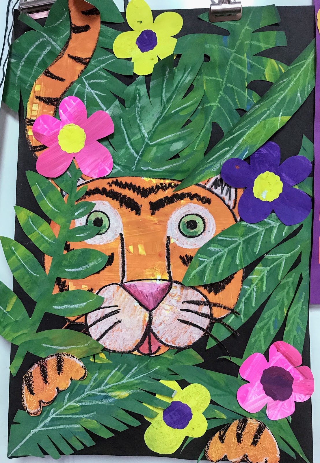 Using kid art to make a surrealist tiger - The Artsology Blog
