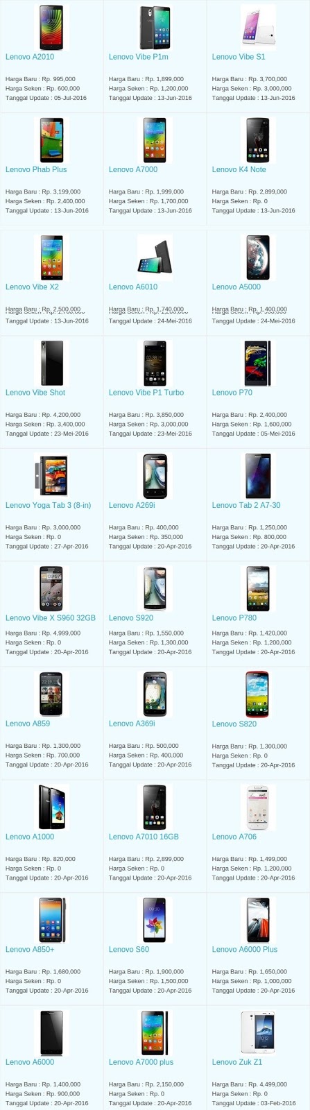 Harga Hp Terbaru Lenovo Agustus 2016 Harga Hp Terbaru Lenovo Agustus 2016