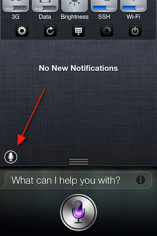 LaunchSiri: Launch Siri From Notification Center With a Swipe (Jailbreak Tweak)