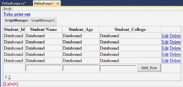 How to perform Insert Edit Update Delete Cancel and Print Operations in ...